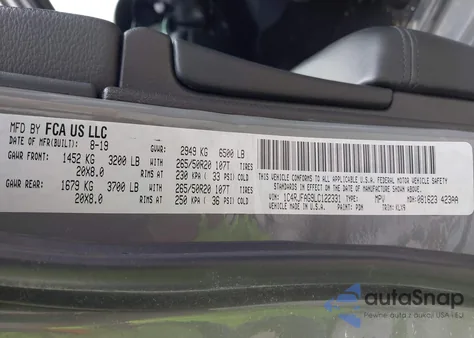 2020 Jeep Grand Cherokee Altitude 4X4 from USA, damaged, VIN 1C4RJFAG9LC122331